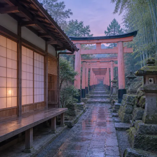 Why staying near temple lodgings transforms your visit to Fushimi Inari Taisha at night